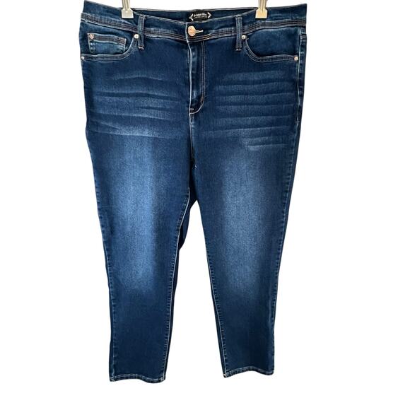 Nanette Lepore Belle Ankle Jeans 16 Blue Slim Skinny High Rise Stretch Comfort - Picture 1 of 12